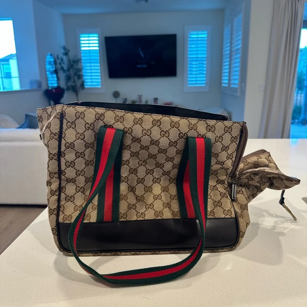 Gucci dog carrier bag 🐕